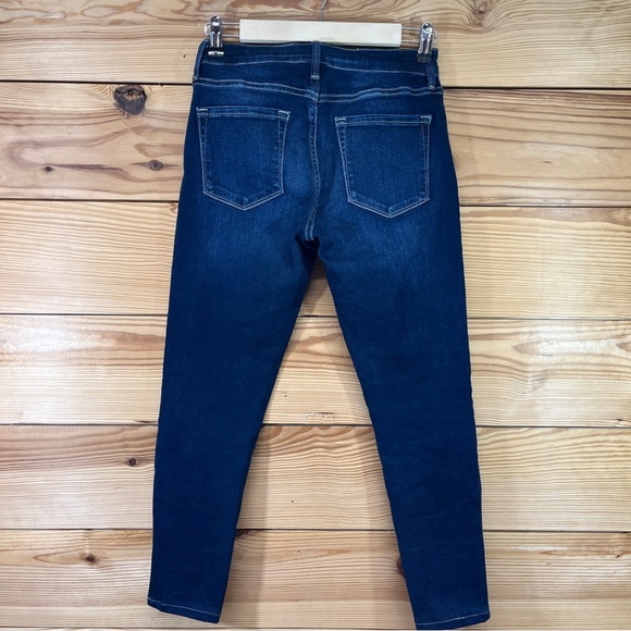 Frame Denim 27 Le Skinny de Jeanne Crop Dark Wash Stretch Denim - Picture 10 of 14
